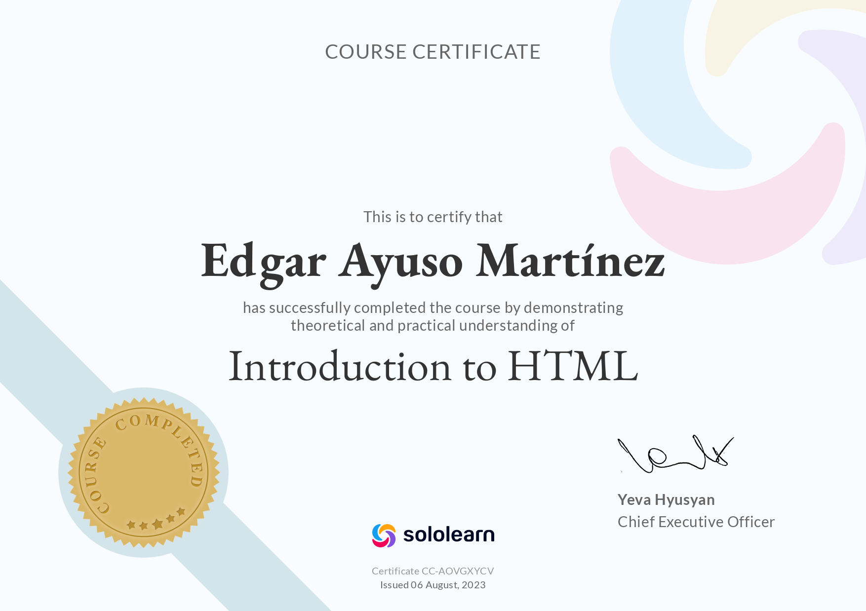 html-certificate